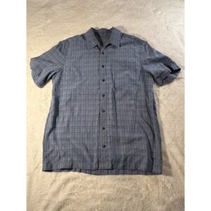 5.11 Tactical Series Men's Short Sleeve Button Up Shirt Blue Plaid Size Medium